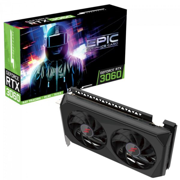 Placa de Vídeo SuperFrame NVIDIA GeForce RTX 3060 EPIC, Black, 12GB, GDDR6, DLSS, Ray Tracing - Image 4